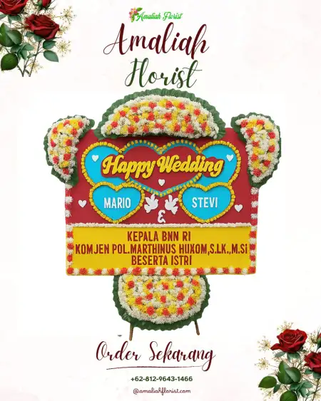 Papan Bunga Pernikahan Telutih